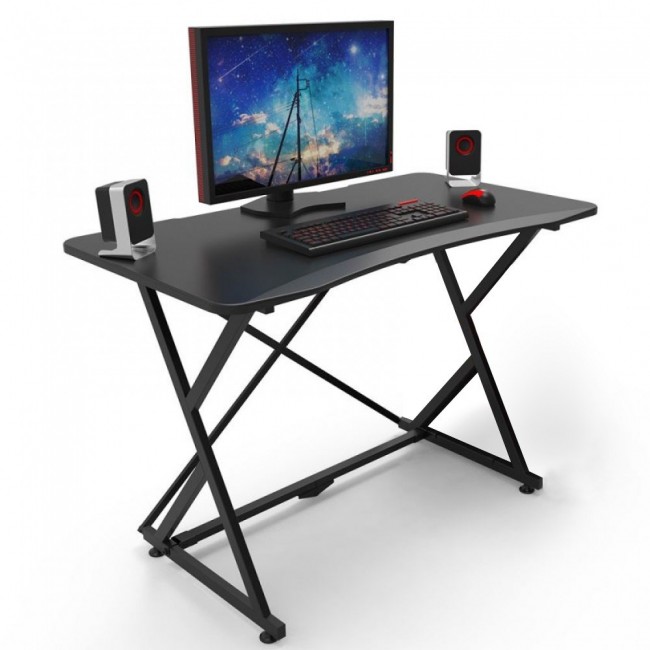 Techly Gaming Desk for PC with Angular Ergonomic Edge Black Techly Gaming Desk for PC with Angular Ergonomic Edge Black