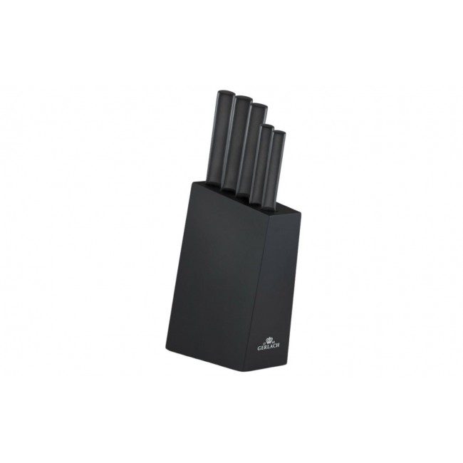 GERLACH. SET OF KNIVES IN A BLOCK 5 pcs. AMBIENTE BLACK GERLACH. SET OF KNIVES IN A BLOCK 5 pcs. AMBIENTE BLACK