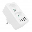 Current socket x2 + 4xUSB Maclean, splitter with 2 sockets, 2xUSB A, 2xUSB C PD 20W, 1x16A + 1x6A, MCE249 F/W Current socket x2 + 4xUSB Maclean, splitter with 2 sockets, 2xUSB A, 2xUSB C PD 20W, 1x16A + 1x6A, MCE249 F/W