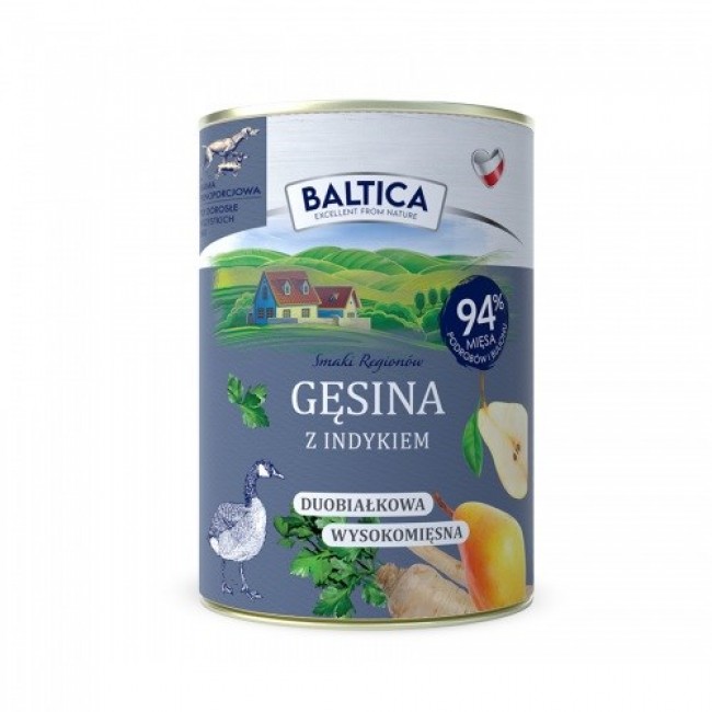 BALTICA Smaki region w Goose with turkey - wet dog food - 400g