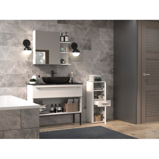 Topeshop NEL V DDS BIEL bathroom storage cabinet White