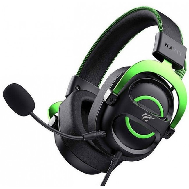 Havit H2002E - gaming headphones, black and green