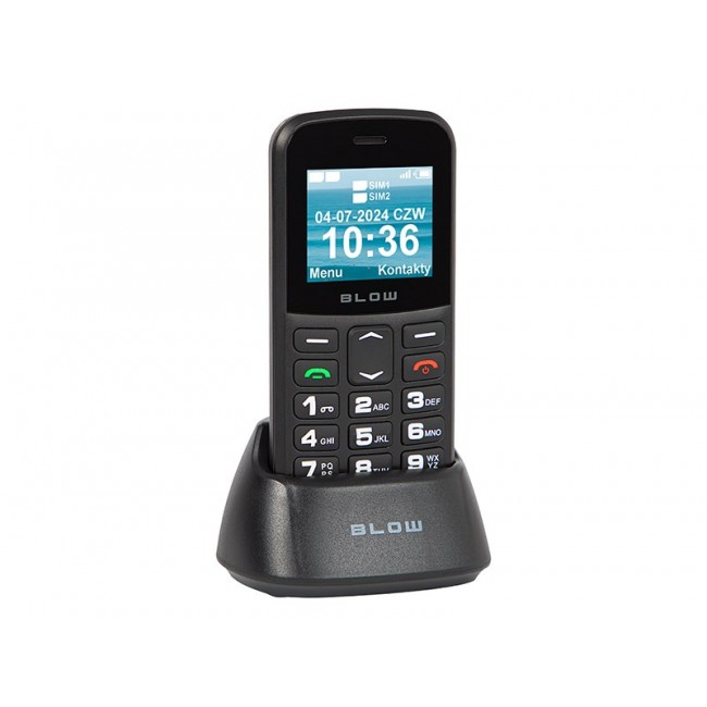 BLOW Black Senior Phone with Stand S18D BLOW Black Senior Phone with Stand S18D