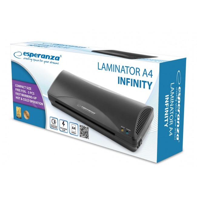 Esperanza EFL001 laminator Cold/hot laminator 250 mm/min Black Esperanza EFL001 laminator Cold/hot laminator 250 mm/min Black