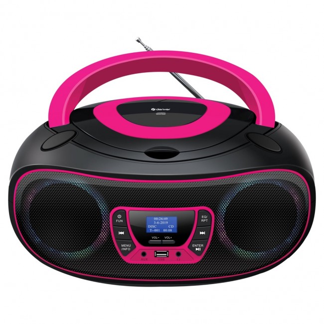 Denver TDB-212P Personal CD player Pink Denver TDB-212P Personal CD player Pink