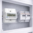 Qoltec 50980 Three-phase electronic meter with reset | DIN rail energy consumption meter | 400V | 100A | LCD | LED | 4P