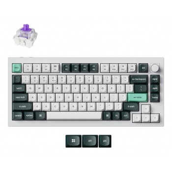 Keychron Q1 HE keyboard Universal USB + RF Wireless + Bluetooth White