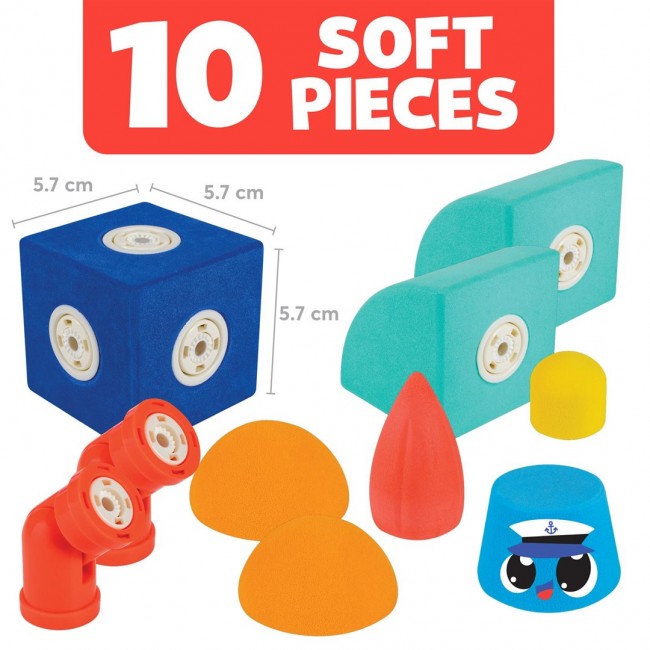 MAGNETIC BLOCKS CLICS BLOCKAROO 301003 TUG - FOAM BLOCKS FOR PLAYING IN WATER - 10 ELEMENTS