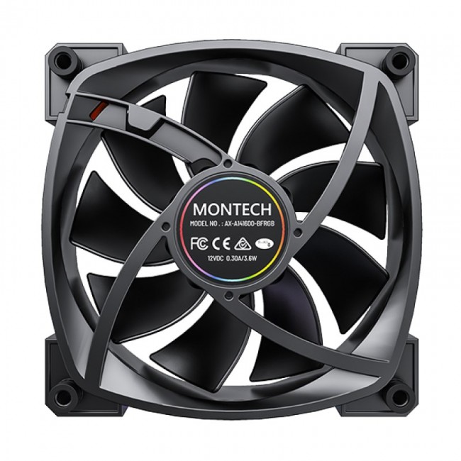 Montech AX140 PWM Computer case Fan 14 cm Black 1 pc(s) Montech AX140 PWM Computer case Fan 14 cm Black 1 pc(s)