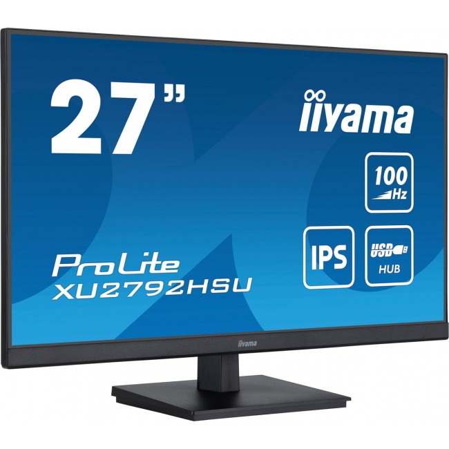 iiyama ProLite 27 IPS technology panel with USB hub and 100Hz refresh rate