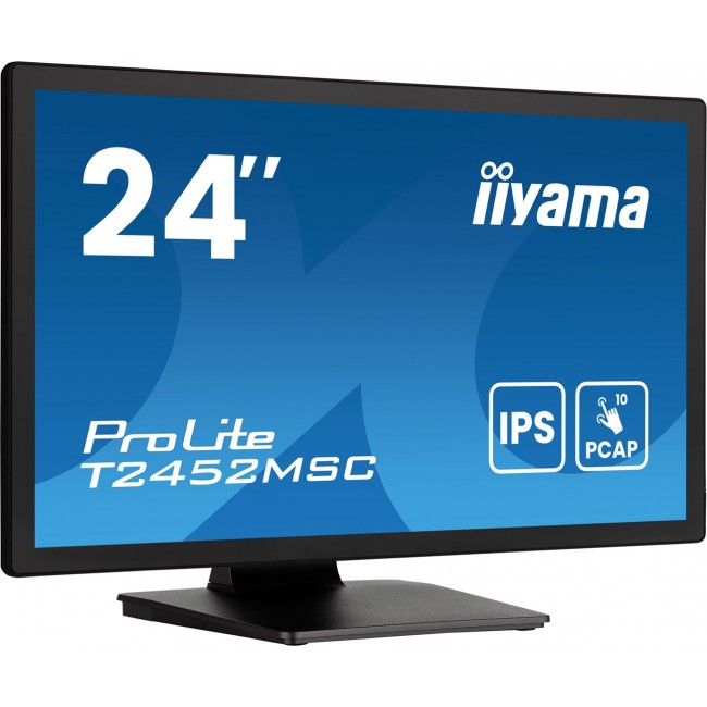 iiyama ProLite 23.8 PCAP 10pt touchscreen monitor featuring IPS panel technology, Edge-to-Edge glass design and anti Anti Glare coating iiyama ProLite 23.8 PCAP 10pt touchscreen monitor featuring IPS panel technology, Edge-to-Edge glass design and anti Anti Glare coating