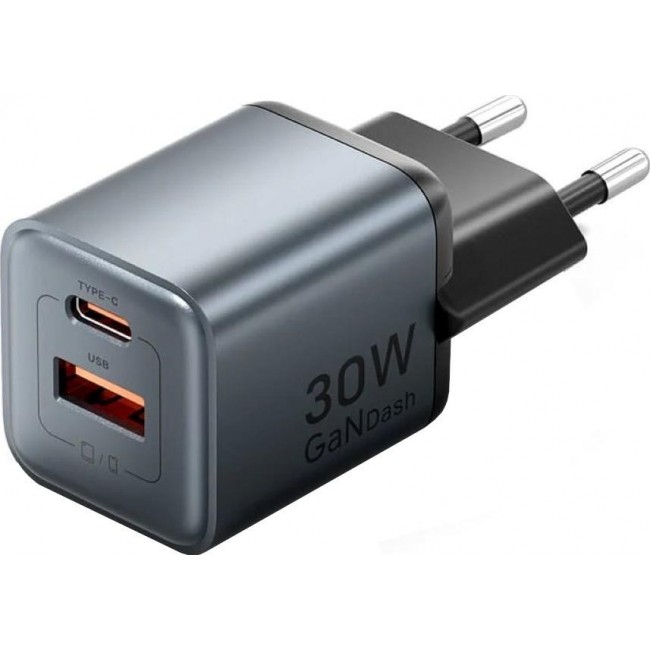 Vention Charger 1x USB-A 1x USB-C GaN 30W BLACK