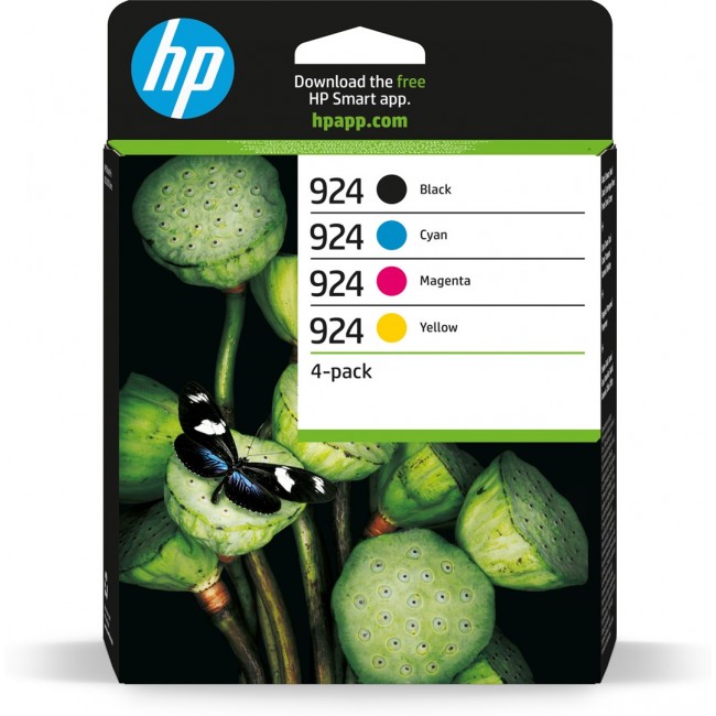 HP 924 ink - black, yellow, cyan, magenta