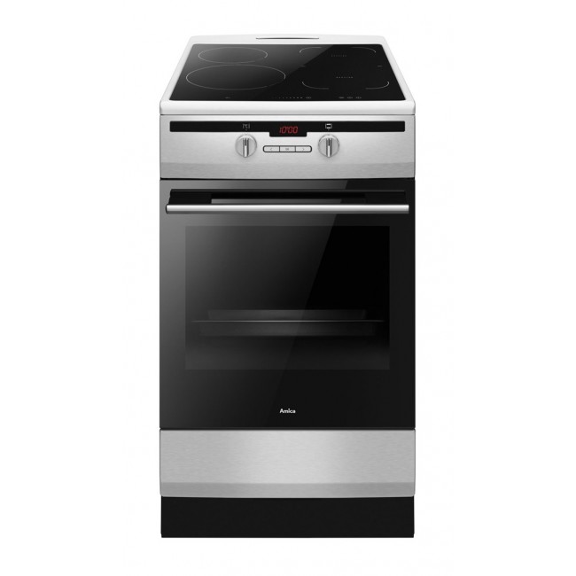 Amica 57IE3.325HTaD(Xx) PIZZA Freestanding induction cooker Black, Stainless steel