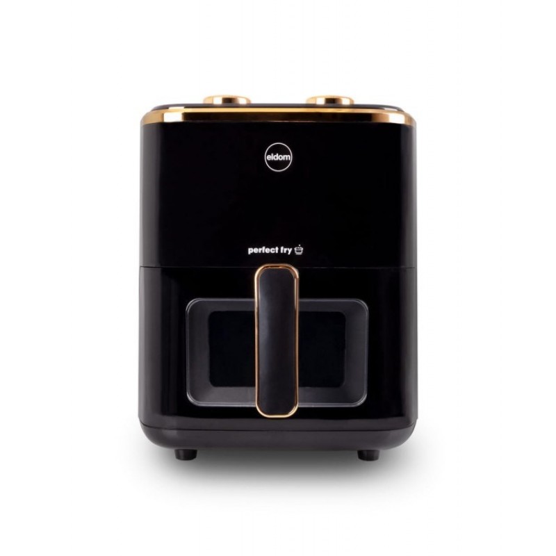 ELDOM FRITTA fat-free fryer capacity 5.0 l adjustable temp. clock 1500 W Single 5 L Stand-alone Hot air fryer Black