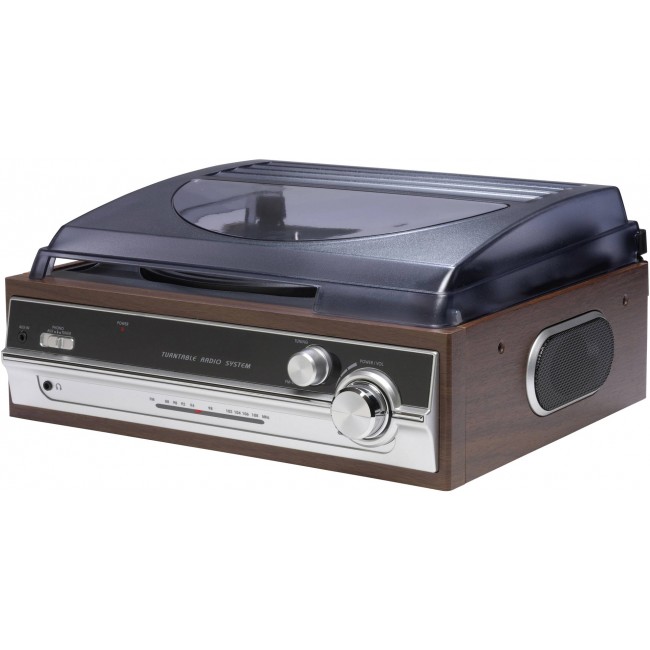 Denver VPR-190MK2 Retro Turntable with Radio and Built-in Speakers