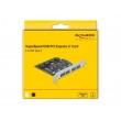 DeLOCK PCI Express x1 Card to 4 x external USB Type-A female SuperSpeed USB (USB 3.2 Gen 1)