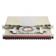 Equip 24-Port Fiber Optic Splice Box, SC Duplex, OM4, 1U, Equipped, Grey