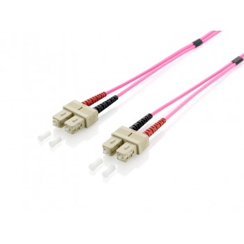 Equip SC/SC Fiber Optic Patch Cable, OM4, 15m
