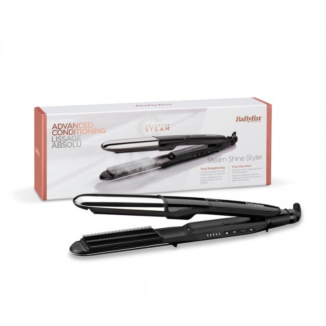 BaByliss Steam Mist Styler Straightening iron Black, Silver 2.5 m BaByliss Steam Mist Styler Straightening iron Black, Silver 2.5 m