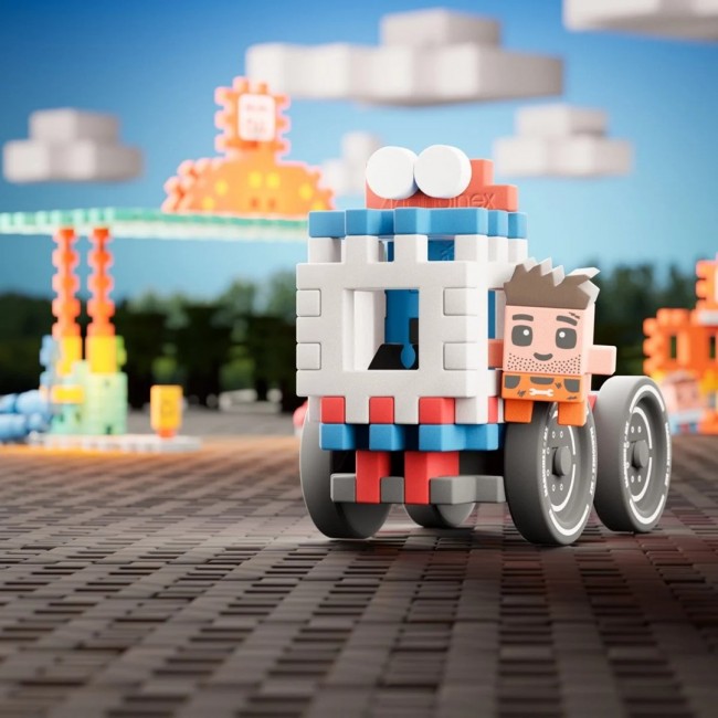 MARIOINEX Mini Waffle City Building Blocks Petrol Station, 148 pieces MARIOINEX Mini Waffle City Building Blocks Petrol Station, 148 pieces