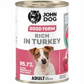 JOHN DOG Good form Rich in turkey - wet dog food - 400g