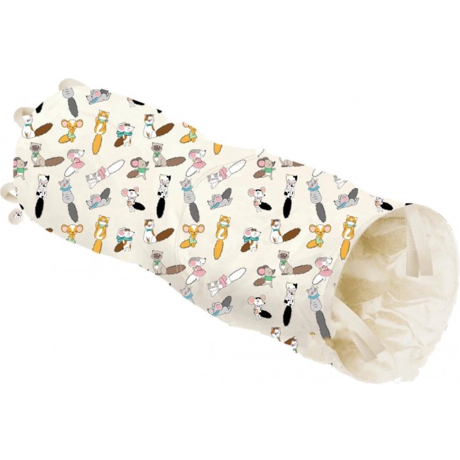 ZOLUX Chatouille Tunnel Cats and Mice Pattern - cat toy - 50cm