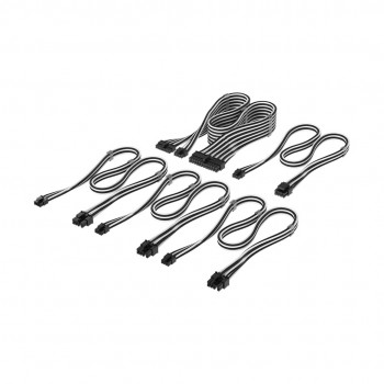 Corsair Premium Sleeved DC Cable Starter Kit, f r Typ-5-Netzteil - schwarz/wei 