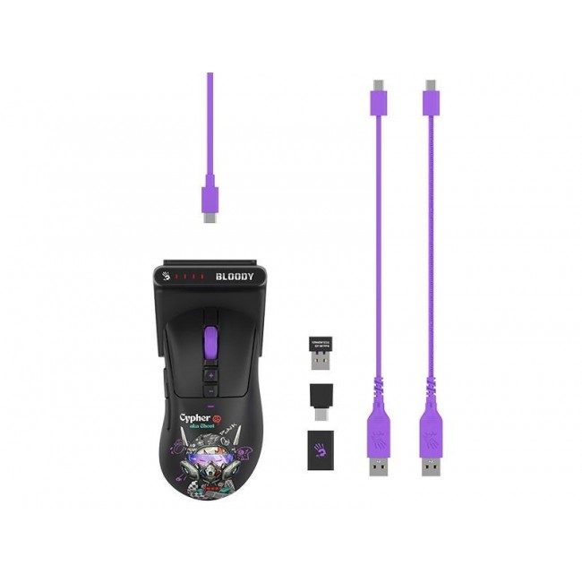 Mysz bezprzewodowa A4Tech Bloody R73 ULTRA DUO Cypher Ghost