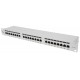Intellinet Patch Panel, Cat6a, FTP, 24-Port, 1U, Shielded, 90 Top-Entry Punch Down Blocks, Grey