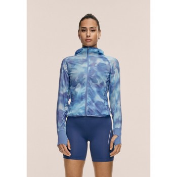 Kurtka damska CASALL Breeze Printed Running Jacket kolor granatowy - M