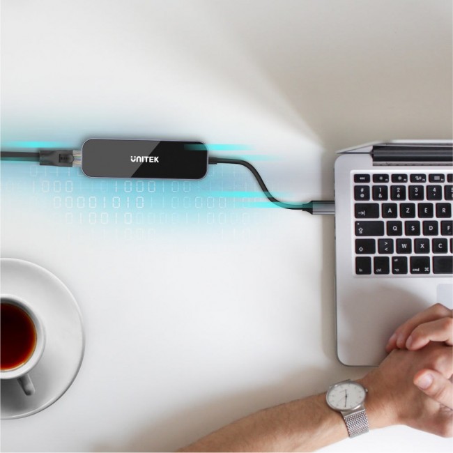 UNITEK uHUB H6 Wired USB 3.2 Gen 1 (3.1 Gen 1) Type-C Black, Grey