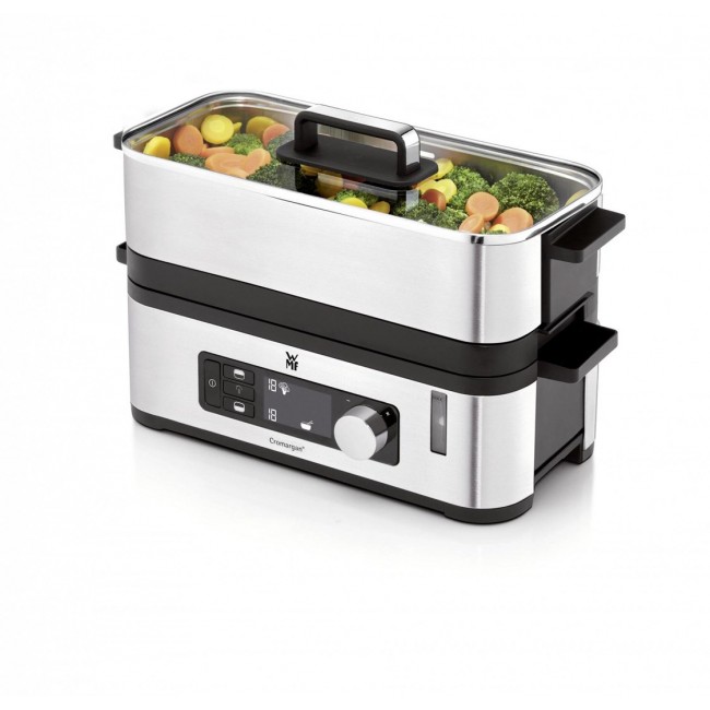 WMF KITCHENminis 0415090011 steam cooker 2 basket(s) Countertop 900 W Black, Stainless steel