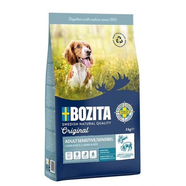 BOZITA Original Adult Sensitive Digestion Lamb - dry food for dogs - 3kg