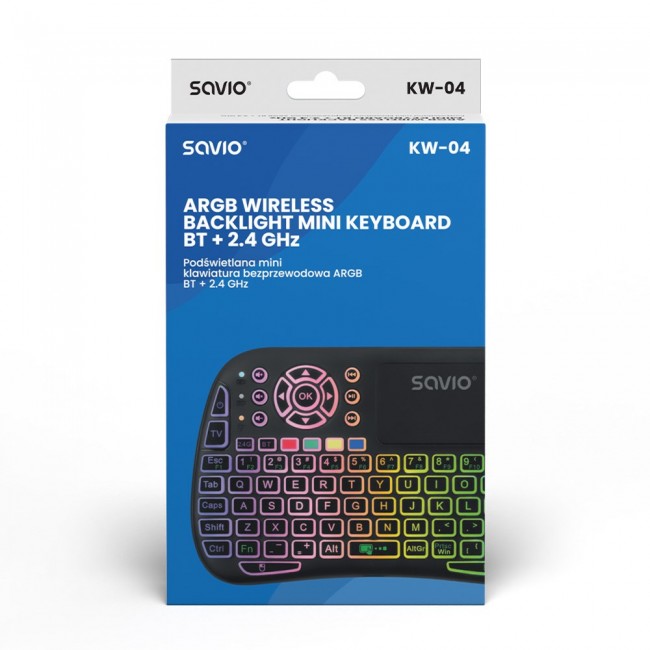 Savio SAVMKW-04 mobile device keyboard QWERTY US English USB Type-C Black Savio SAVMKW-04 mobile device keyboard QWERTY US English USB Type-C Black
