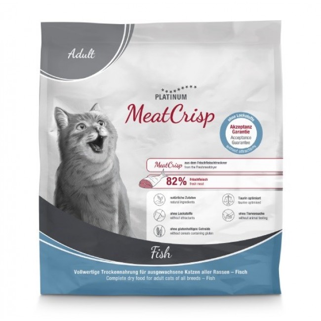 PLATINUM MeatCrisp Adult Fish - dry cat food - 400g