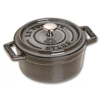 Staub Mini Round Cast Iron Pot - 250 ml, Graphite