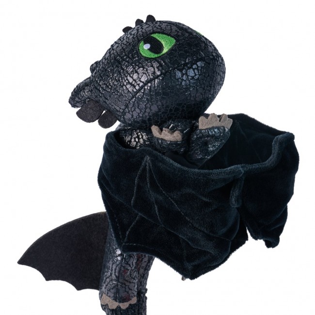 DreamWorks Dragons How to Train Your Dragon, Hug and Glide Toothless Plush Toy, 12 Dragon Stuffed Animal, Kids Toys for Boys Ages 4 and Up