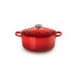 Le Creuset Round Roaster, Cherry, 22cm Le Creuset Round Roaster, Cherry, 22cm