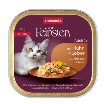 ANIMONDA Vom Feinsten Adult in Jelly Chicken and liver - wet cat food - 85g