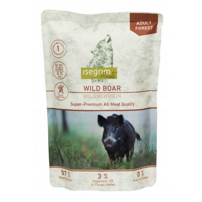 ISEGRIM Adult Wild Boar - wet dog food - 410g