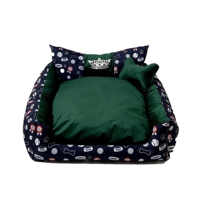 GO GIFT Dog and cat bed L - green - 90x75x16 cm