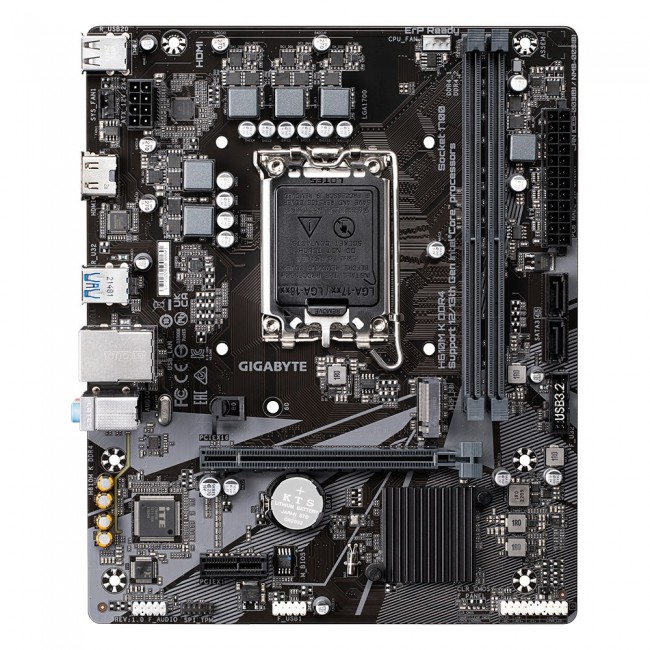 GIGABYTE H610M K DDR4 Motherboard - Supports Intel Core 14th Gen CPUs, up to 3200MHz DDR4, 1xPCIe 3.0 M.2, GbE LAN, USB 3.2 Gen 1 GIGABYTE H610M K DDR4 Motherboard - Supports Intel Core 14th Gen CPUs, up to 3200MHz DDR4, 1xPCIe 3.0 M.2, GbE LAN, USB 3.2 Gen 1