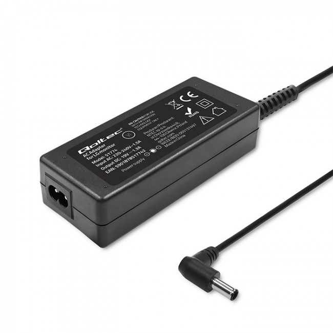 Qoltec 51774 Power adapter for LG monitor 25W | 1.3A | 19V | 6.5 * 4.4 + power cable Qoltec 51774 Power adapter for LG monitor 25W | 1.3A | 19V | 6.5 * 4.4 + power cable