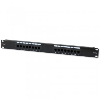 Techly Patch Panel UTP 16 Ports RJ45 Cat.5E I-PP 16-RU-C5ET