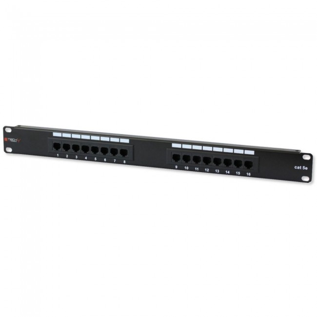 Techly Patch Panel UTP 16 Ports RJ45 Cat.5E I-PP 16-RU-C5ET Techly Patch Panel UTP 16 Ports RJ45 Cat.5E I-PP 16-RU-C5ET
