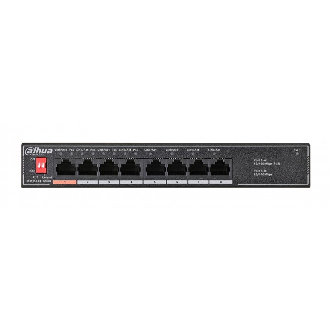 Dahua Technology PoE SF1008LP Unmanaged L2 Fast Ethernet (10/100) Power over Ethernet (PoE) Black Dahua Technology PoE SF1008LP Unmanaged L2 Fast Ethernet (10/100) Power over Ethernet (PoE) Black