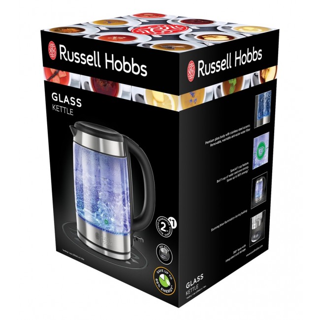 Russell Hobbs 21600-57 electric kettle 1.7 L 2200 W Stainless steel, Transparent