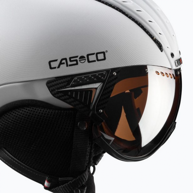 Ski helmet CASCO SP-2 Carbonic Visor White S52-54