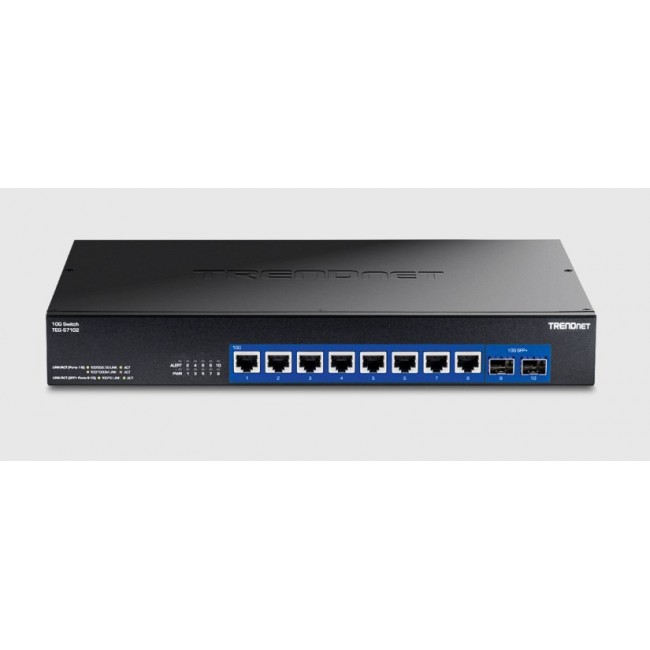 Trendnet TEG-S7102 network switch Unmanaged 10G Ethernet (100/1000/10000) Desktop Black